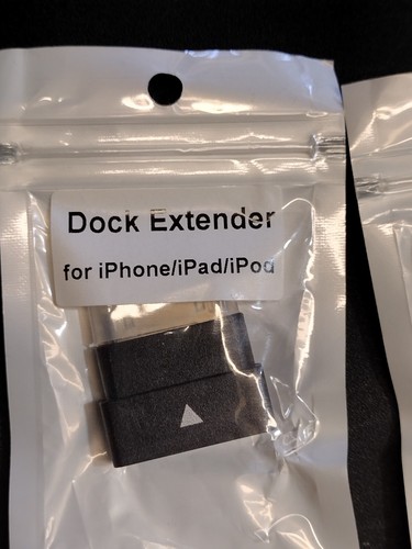 iphone 4/4s 2 Pck 30-Pin Charging Black Dock Connector Extender ipad ipod 1-2-3 - Picture 3 of 6