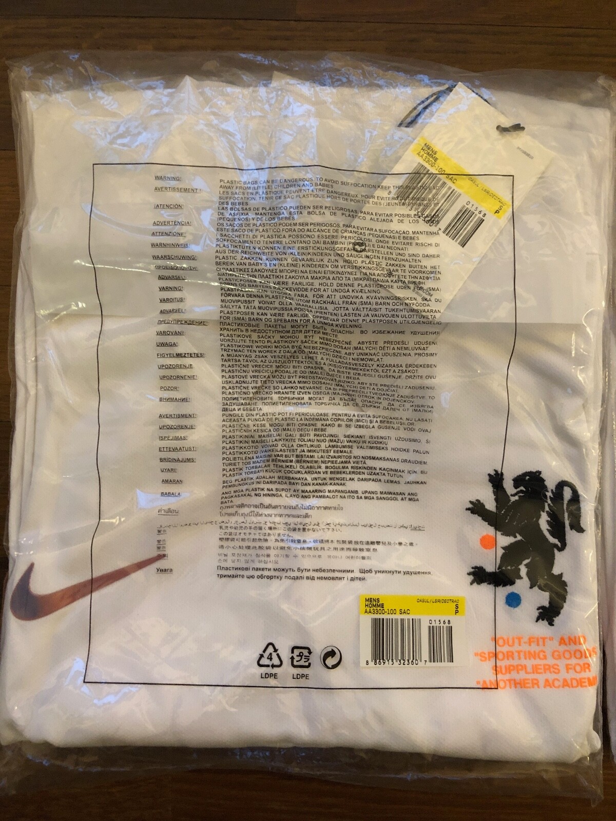 OFF WHITE X NIKE Maglietta da calcio Nike x Off White Mercurial senza prezzo di riserva bianca S