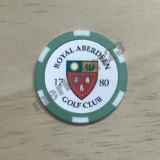 Royal Aberdeen Golf Club Poker Chip Golf Ball Marker Course