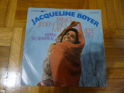 Schallplatte Single Jacqueline Boyer Rose D´Amour Cornet Single Chanson Promo