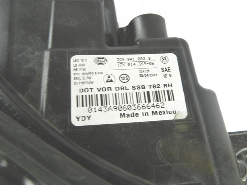 2020-2022 Volkswagen Atlas Cross Sport LED AFS Right Passenger Headlight OEM ATC - Picture 3 of 12