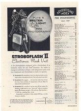 1959 Graflex Photography Ad: Stroboflash II Flash Unit for Fire Investigation