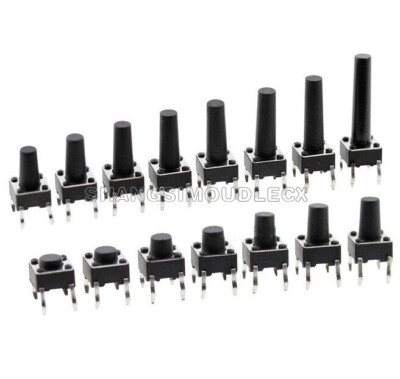 100PCS 6x6 3.1mm-13mm SPST Mini Micro Momentary Tactile Push PCB Button Switch