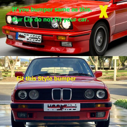 M Tech Style Lower Valance Bumper Lip Fit for 84-92 BMW E30 3 Series 318 325 Foto 2 de 4