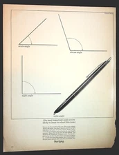 Scripto Tilt-Tip Ink Pen, "write angle", Geometric Angles 1962 Look VTG Print Ad