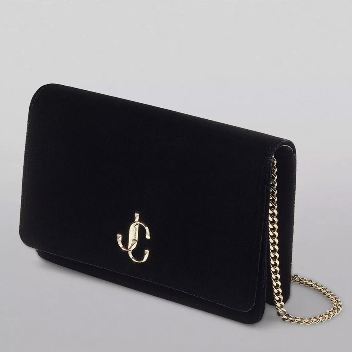 Jimmy Choo Palace PKJ 010003 Shoulder Bag in Black Smooth Calf