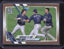 2021 Topps Baseball is Fun! CL Gold Parallel #'d /2021 353 Tampa Bay Rays