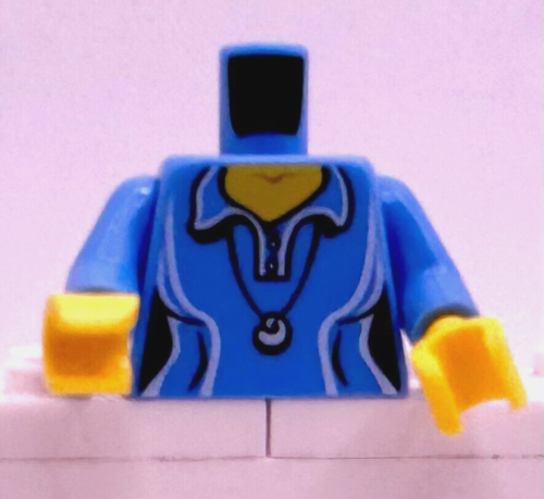 Lego Minifigure Figure Medium Blue Torso Shirt Female Shell hol029 - Picture 1 of 2