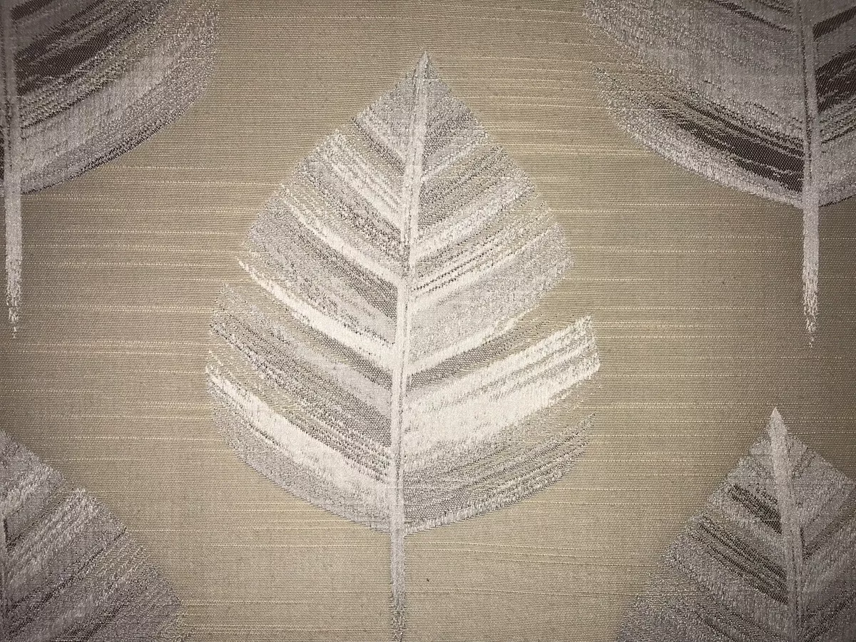 BEIGE CURTAIN FABRIC 2.65m Leaf ASHLEY WILDE BOWOOD OYSTER RRP 71.55