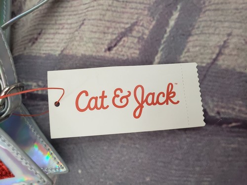 Girls Crossbody Bag - Cat & Jack™ Hologram Silver Red Blue White Glitter Star - Picture 4 of 5