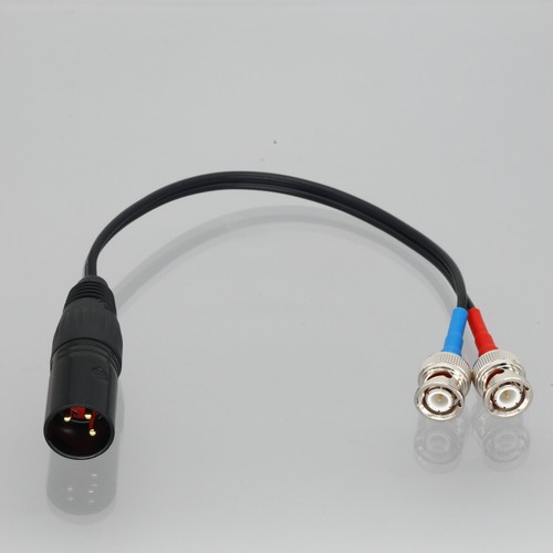 XLR Male to Hot/Cold 2x BNC Male Pro Audio Test Equipment Balanced Cable 1~10FT - Picture 5 of 9