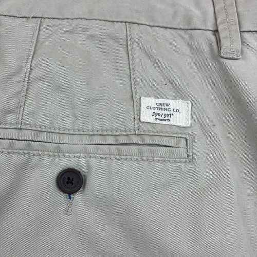 Crew Clothing Chino Shorts Beige Smart Pocket Zip Uk Men's Size XL - Picture 7 of 9