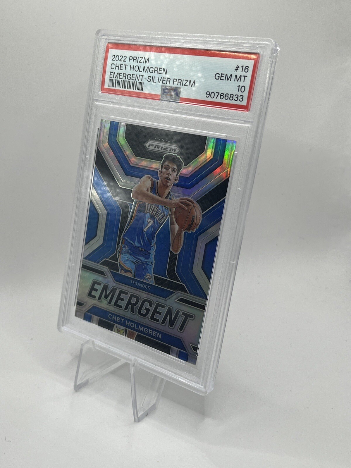 2022 Silver Emergent Prizm Chet Holmgren RC PSA GEM MT 10!
