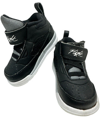 Nike Air Jordan True Flight (TD) Size 4C Shoes Black Silver Toddler Sneakers