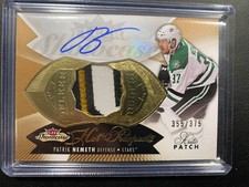2014-15 FLEER SHOWCASE PATRIK NEMETH ROOKIE PATCH AUTO ! 355/375 ! SC BERN 🔥🔥