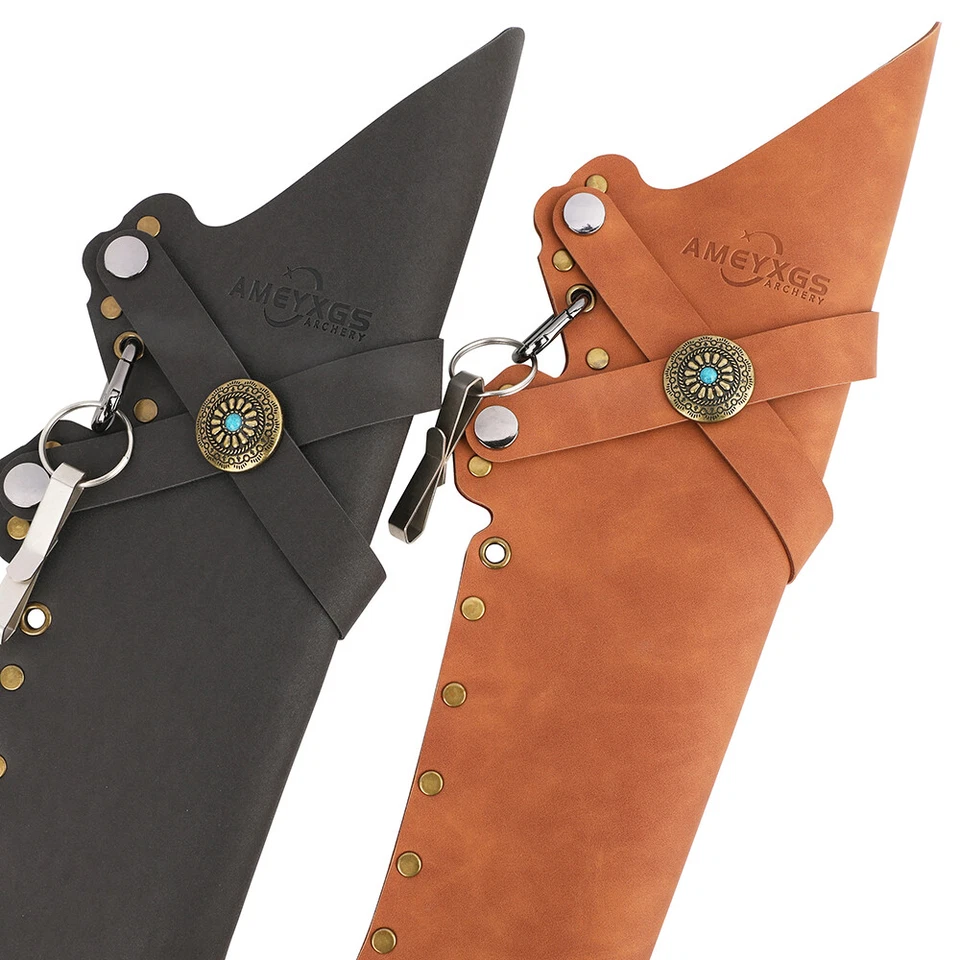 Archery Arrow Quiver Leather Waist Holder Hip Bag Traditional Bow Hunting RH LH - Image 2 of 4