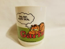 Vintage 1978 Plastic Cup Mug GARFIELD Have a Nice Day DEKA Elizabeth N.J. U.S.A.