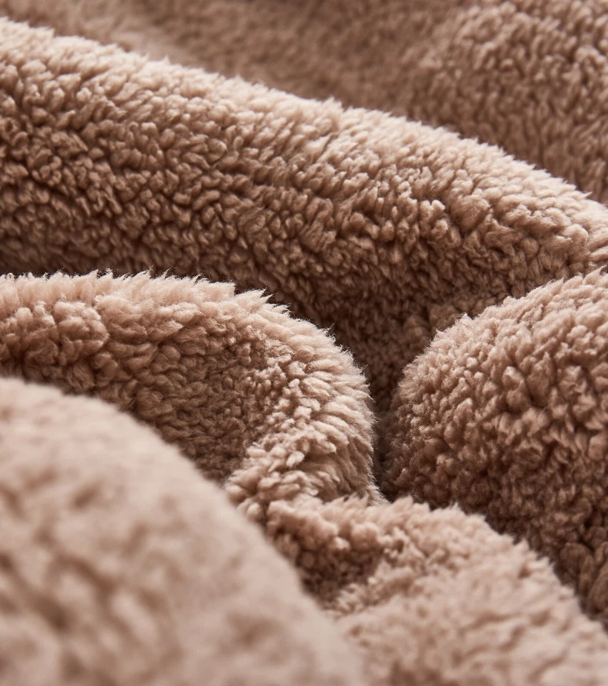480 GSM Luxury Heavy Sherpa 3pc Blanket set Warm Faux Fur Bed Fleece king Throw - Image 2 of 4
