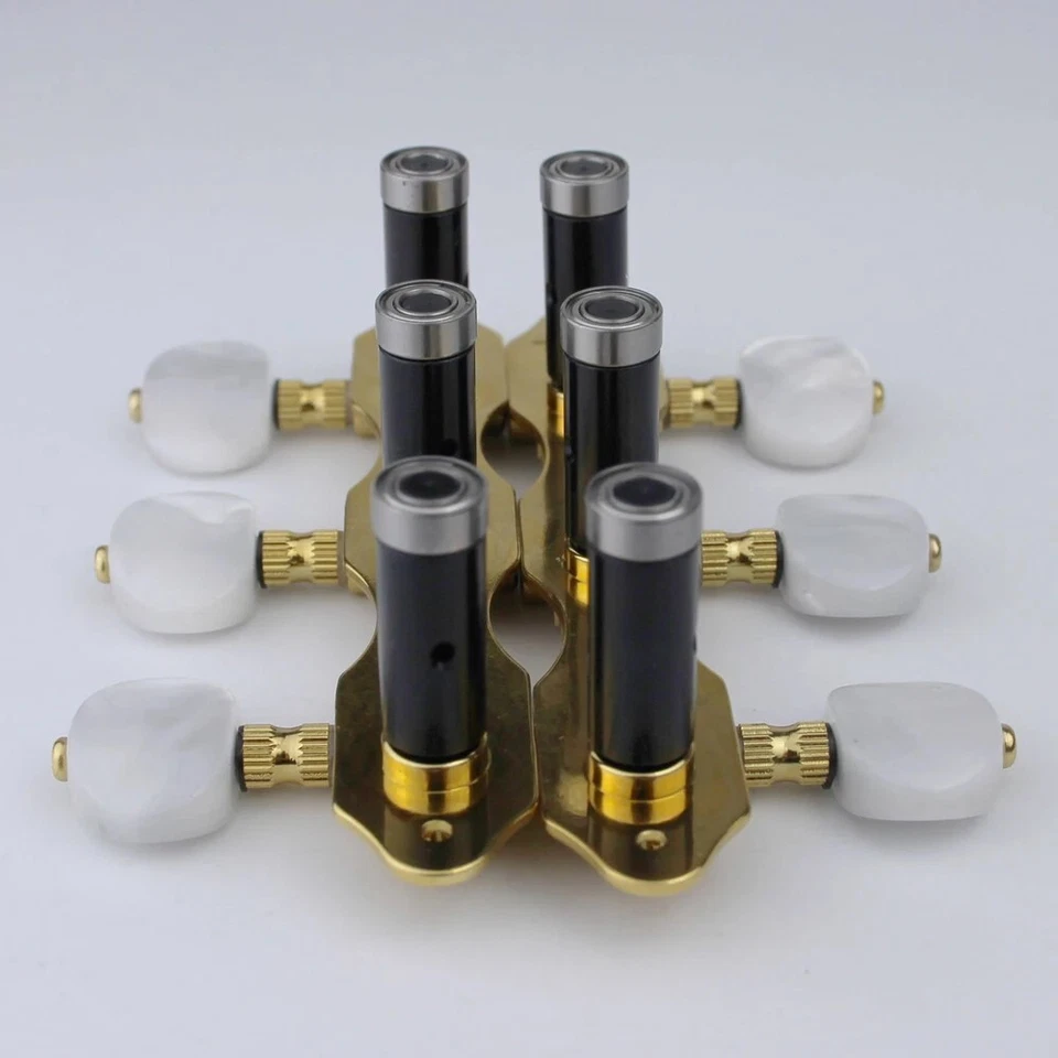 1 Juego de Teclas de Afinación de Guitarra Clásica Acústica Clavijas de Acero Cabezales de Máquina Dorado Foto 2 de 4