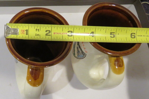 Taza de té café cerámica gres marrón corneta cuerno Canadá 2-Niagara Falls taza de colección - Imagen 8 de 10