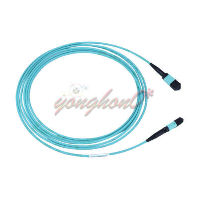 MPO/MTP Female Trunk Cable 12 Fibers Type A Multimode OM3 Fiber Patch Cord 10M #