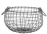 Degawo Draht Korb -MITTEL- Rund Ø 26 Cm Griffe Dekoration Garten Deko