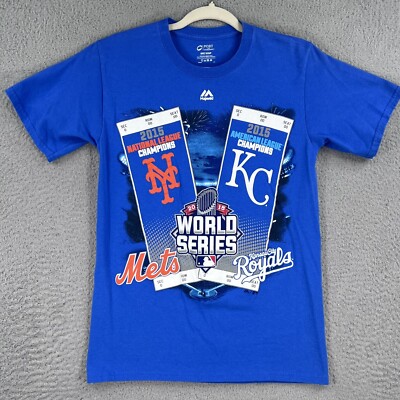 2015 World Series Shirt ADULT Small New York Mets vs Kansas