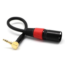 90 Degree Angle 3.5mm 1/8 Inch TRS Male To XLR 3Pin Audio Cable Cord Microphone