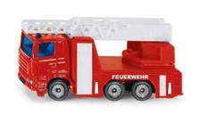 Siku 1015 Mercedes Feuerwehr mit Drehleiter rot (Blister) Modellauto 