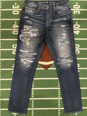 AE American Eagle AirFlex + Reshape Destroy Slim Stretch Jeans Men s Sz 31x32