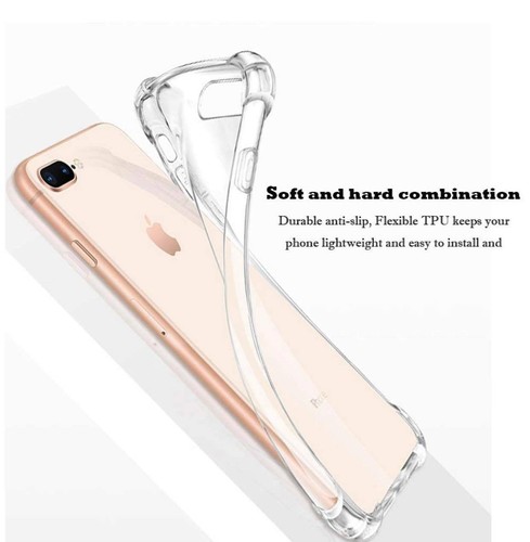 iPhone 6 6s 6+ 6s+ 7 7+ 8 8+ SE X XR XS 11 Pro Max Shockproof Clear Back Case - Picture 4 of 8