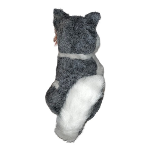 GOFFA Plush Siberian Husky Malamute Wolf Dog Laying Down Wolf Gray White NOS 19” - Picture 4 of 17