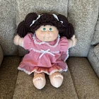 Cabbage Patch Doll 25th Anniversary Brown Hair, Green Eye Freckles  Red Dress
