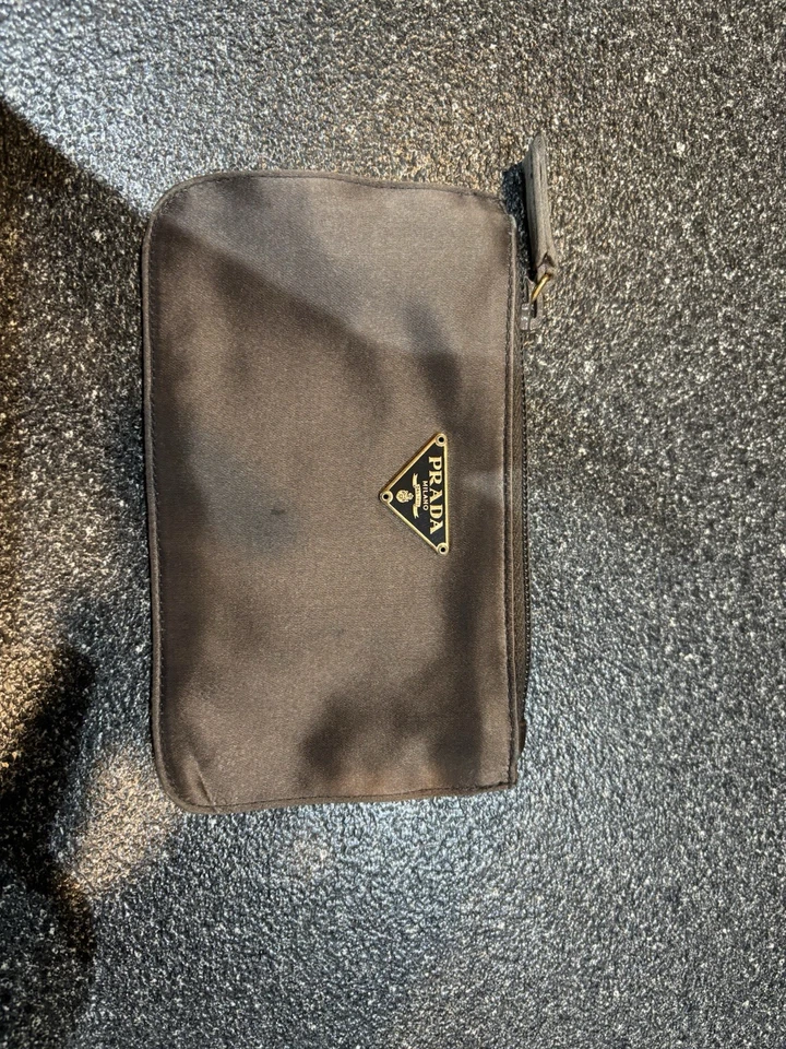 Auténtica Cartera Prada Bolsa Larga Bolso sin asas Muñequera Foto 4 de 4