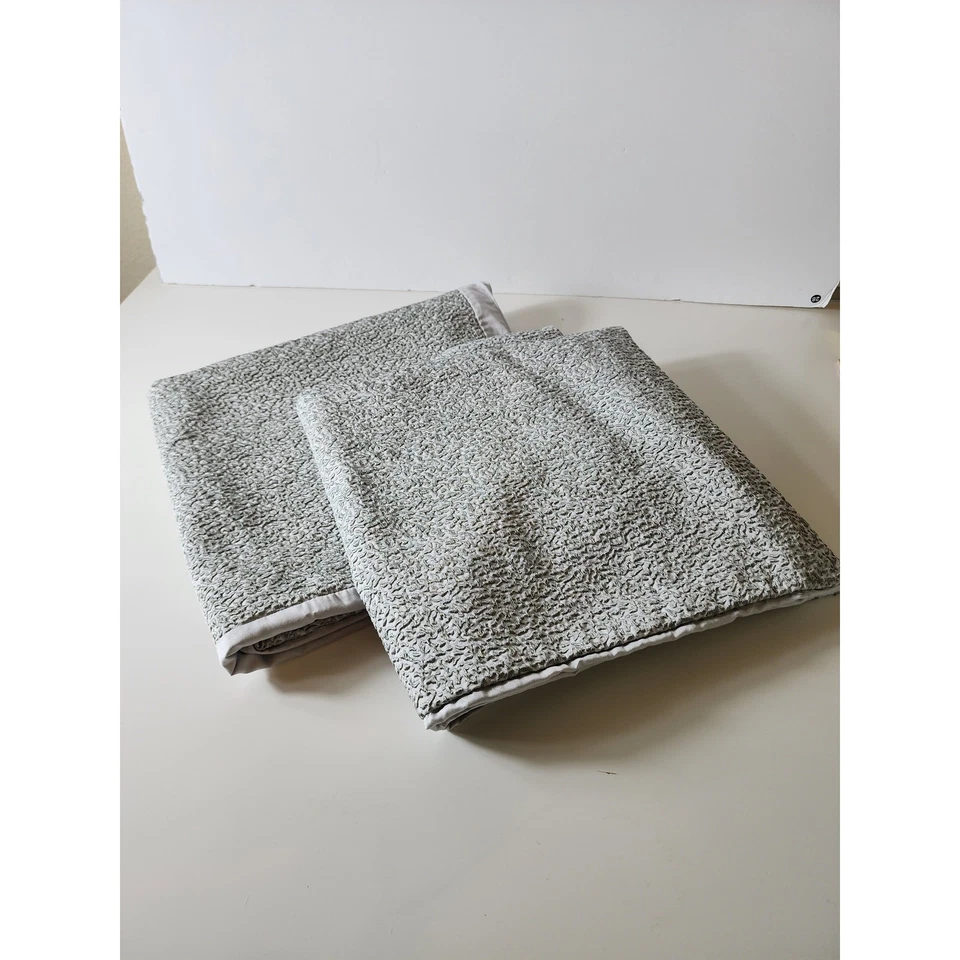 HOTEL COLLECTION Gris Texturizado Prado EURO Cuadrado Algodón Almohada Falso Juego de 2 Foto 2 de 4