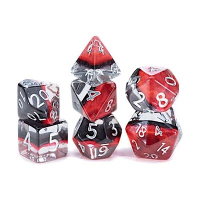 Gate Keeper Dice Poly Set Magma w/Silver (7) New