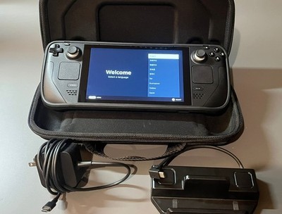 Valve Steam Deck 512GB LCD Handheld Console - with Spigen Case, Ivoler Dock