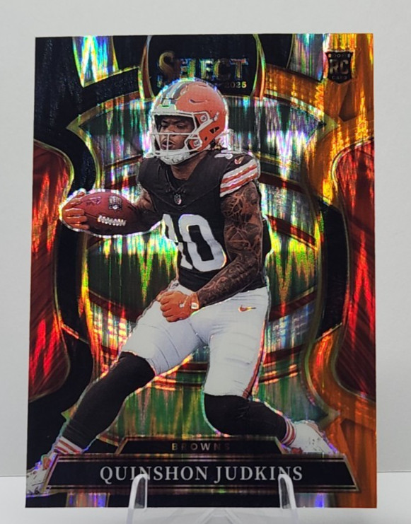 2025 Panini Select QUINSHON JUDKINS Rookie Orange Black Shock Prizm Browns NFL