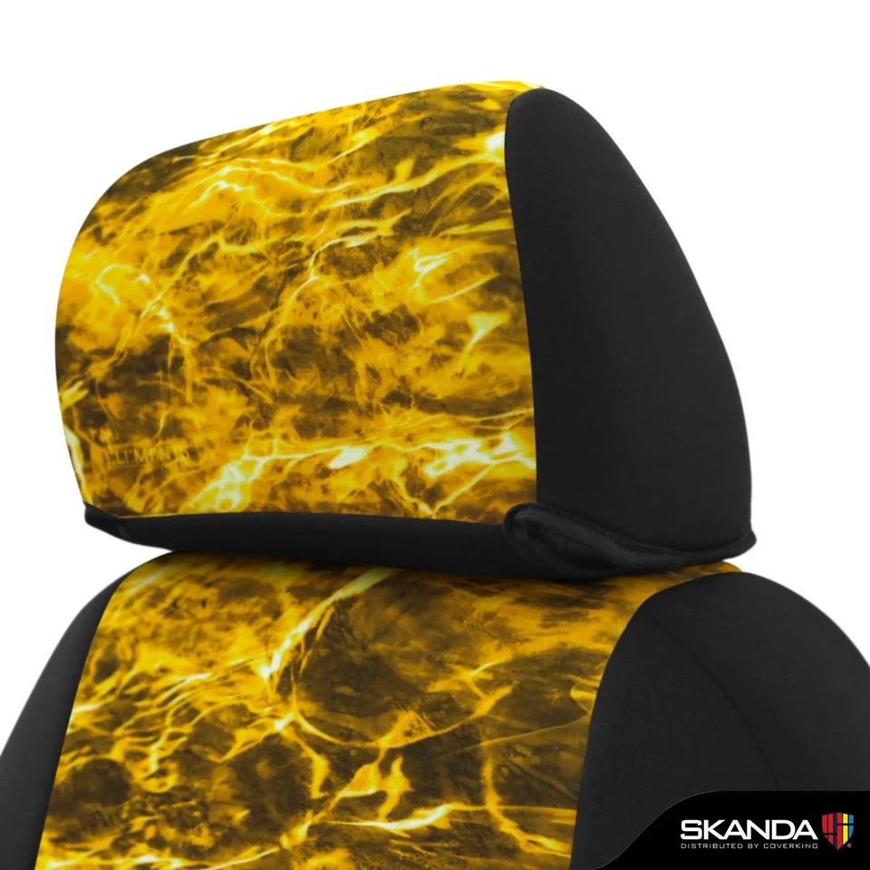 For GMC Sierra 3500 HD 15-19 Seat Cover Mossy Oak 2nd Row Elements Yellowfin - Imagem 2 de 4