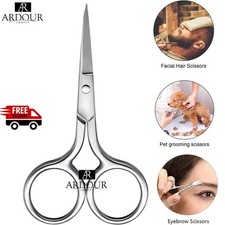 2-Pack Stainless Steel Nose Hair Scissors Men s Mustache Beard Eyebrow