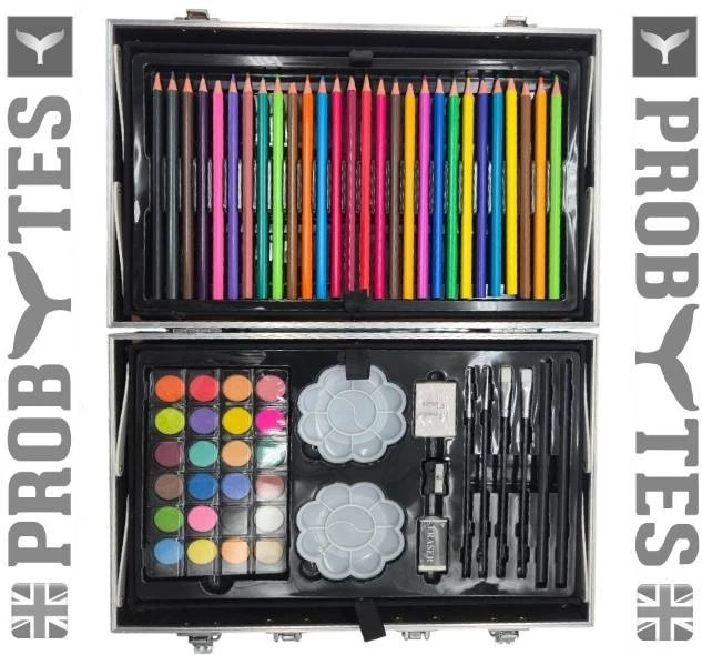 145 Pieces Deluxe Art Set Drawing Pencils Sketching Colouring Kids & Adults - Image 4 of 4