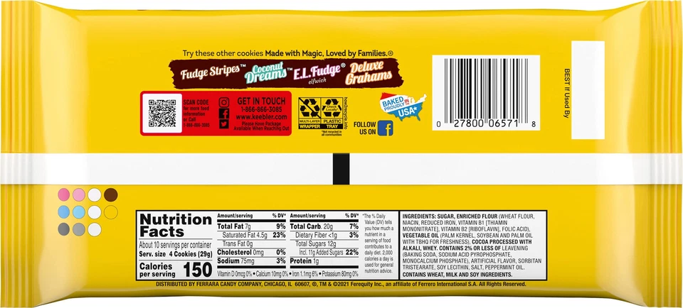 Keebler Grasshopper мятное печенье упаковка 10 унций 1 тонкое мятное лакомство - Изображение 2 из 4