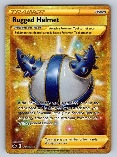 Rugged Helmet 228/198 NM/M Chilling Reign SEC Pokemon Holo T02158
