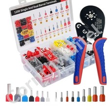 1200Pcs Double Wire Ferrule Kit Ferrules Terminal Set Insulated Ferrule Crimp UK