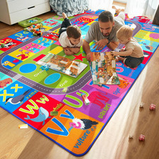 Kids Educational Rug, 5X7 Kids Collection Area Rug for Learning Alphabet, Number