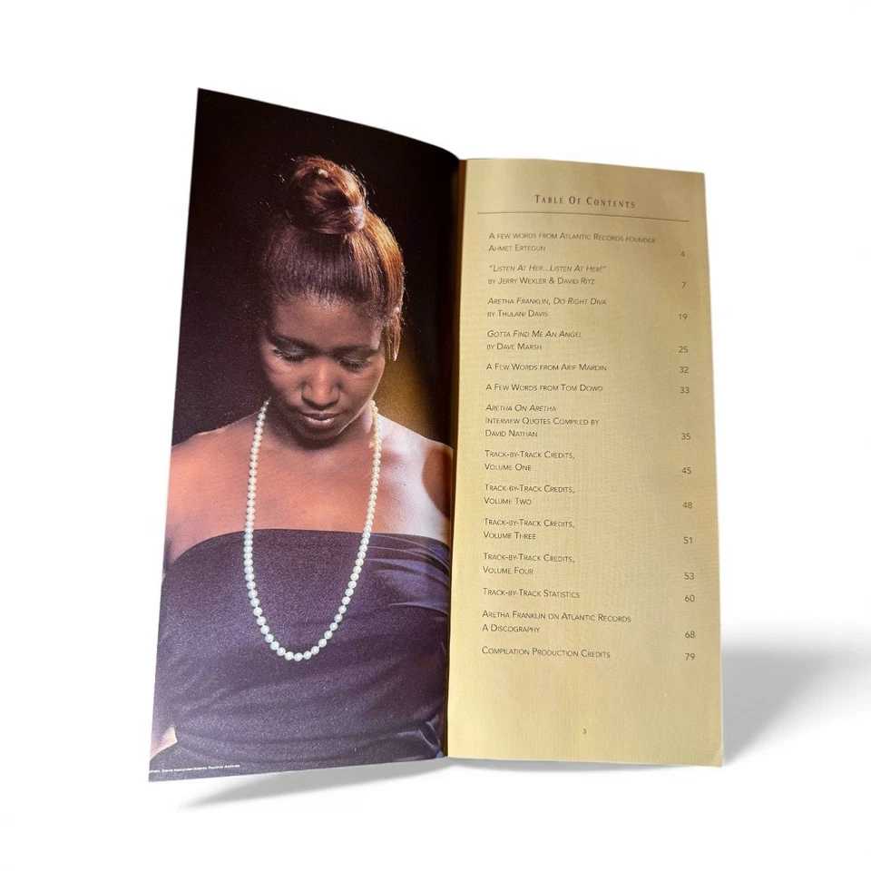 Aretha Franklin The Atlantic Recordings 1992 4 Disc Box Set With Discography Foto 2 de 4