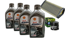 KIT TAGLIANDO DUCATI MULTISTRADA 1200 10/15 SHELL ULTRA 15W50 FILTRO ARIA OLIO