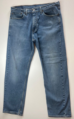 levis 505 Straight Leg Jeans Size W36 X L30 Blue Jeans