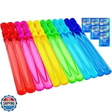 JOYIN 14.6    Big Bubble Wands for Kids, 6 PCS Bubble Wand with Re