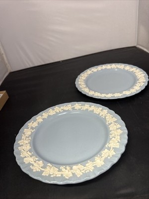 Vintage Wedgwood Embossed Queen's Ware 8  Salad Plate lot of 2
